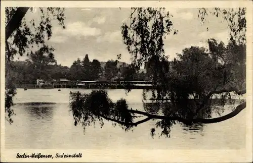 Ak Berlin Weißensee, Badeanstalt