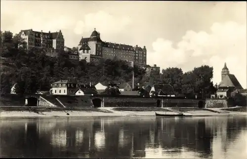 Ak Pirna an der Elbe, Teilansicht mit Sonnenstein