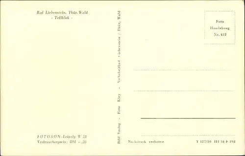 Ak Bad Liebenstein im Thüringer Wald, Teilblick