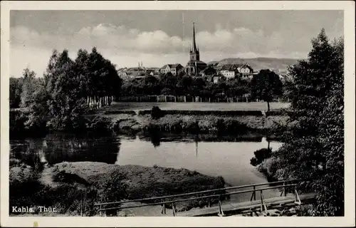 Ak Kahla im Saale Holzland Kreis Thüringen, Teilansicht
