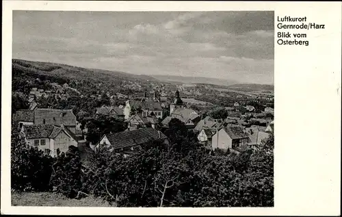 Ak Gernrode Quedlinburg im Harz, Blick vom Osterberg