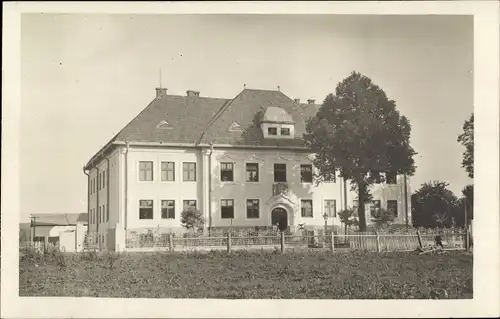 Foto Ak Ortspartie, Gebäude