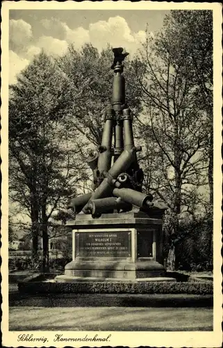 Ak Schleswig an der Schlei, Kanonendenkmal