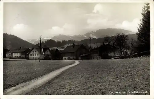 Ak Geschwendt Benediktbeuern in Oberbayern, Panorama, Benediktenwand