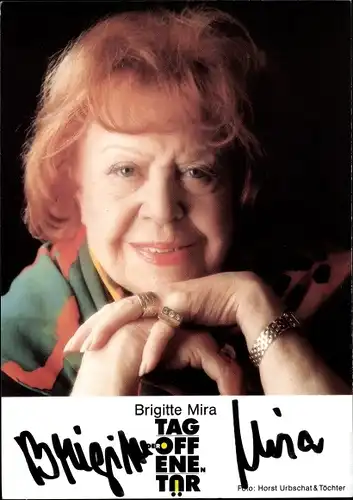 Ak Schauspielerin und Sängerin Brigitte Mira, Portrait, Autogramm