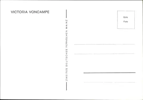 Ak Moderatorin Victoria Voncampe, Portrait, Autogramm