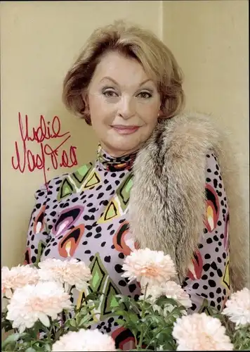 Ak Schauspielerin Nadja Tiller, Portrait, Autogramm