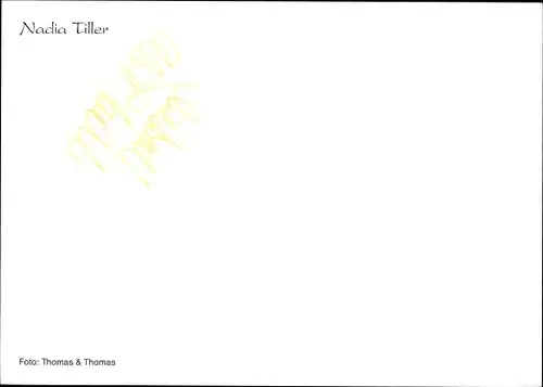 Ak Schauspielerin Nadja Tiller, Portrait, Autogramm