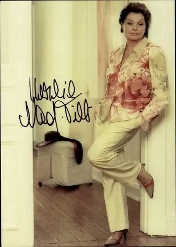 Ak Schauspielerin Nadja Tiller, Portrait, Autogramm