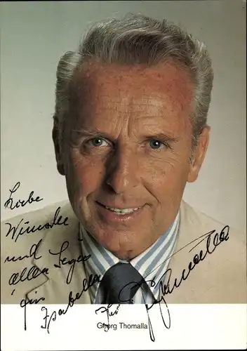Ak Schauspieler Georg Thomalla, Autogramm, Portrait