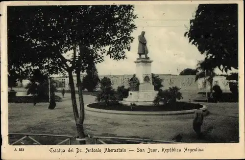 Ak San Juan Argentinien, Estatua del Dr. Antonio Aberastain