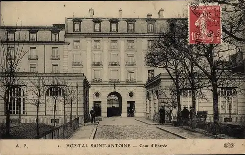 Ak Paris XII Reuilly, Krankenhaus Saint-Antoine, Eingang