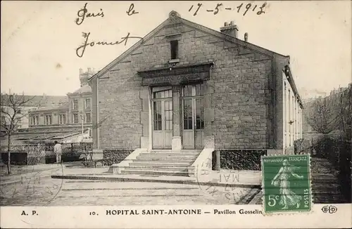 Ak Paris XII Reuilly, Krankenhaus Saint-Antoine, Pavillon Gosselin