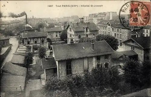 Ak Paris XIV Observatorium, Saint-Joseph Hospital, Panorama