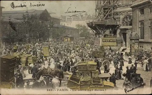 Ak Paris, Ein Morgen in Les Halles