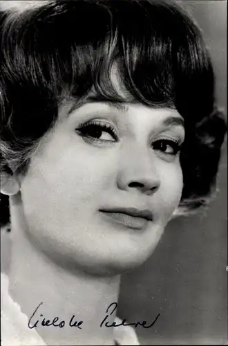 Foto Ak Schauspielerin Liselotte Pulver, Portrait, Autogramm