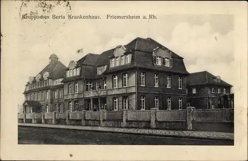 Ak Friemersheim Duisburg im Ruhrgebiet, Kruppsches Berta Krankenhaus