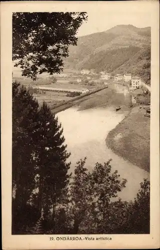 Ak Ondarroa Baskenland Spanien, Teilansicht