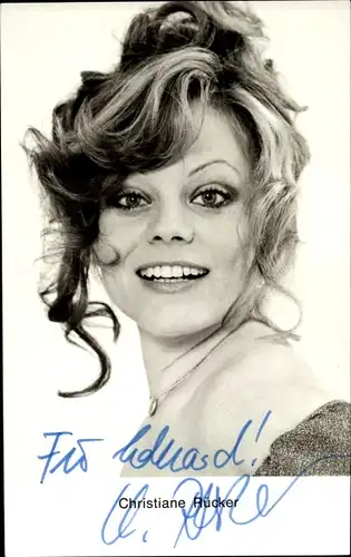 Ak Schauspielerin Christiane Rücker, Portrait, Autogramm