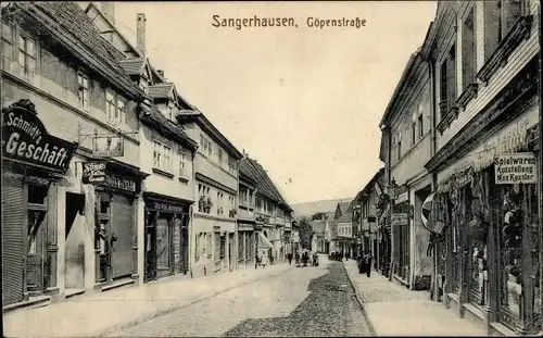 Ak Sangerhausen iam Harz, Göpenstraße, Geschäft Schmidt, Max Kessler