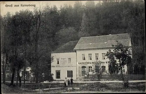 Ak Reinsberg in Sachsen, Kolonialwarenhandlung Otto Käthert