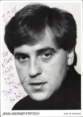 Ak Schauspieler Jens-Werner Fritsch, Portrait, Autogramm