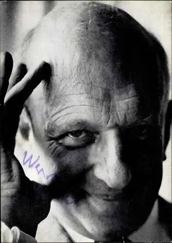Ak Schriftsteller Rudi Thomas, Portrait, Autogramm