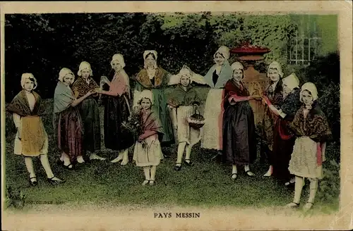 Ak Mädchen und Frauen in französischer Tracht, Tanz