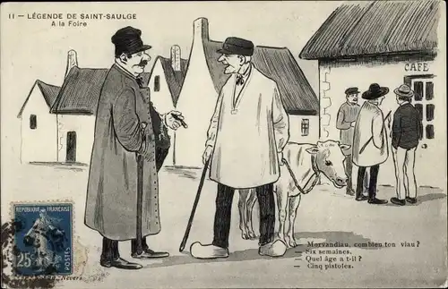 Ak Legende de Saint-Saulge, Auf der Messe