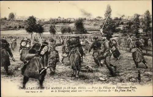 Ak Schlacht an der Marne 1914, Eroberung des Dorfes Villers-aux-Vents