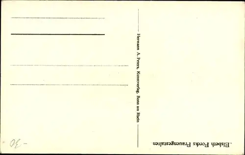 Scherenschnitt Ak Forck, Elsbeth, Frauengestalten