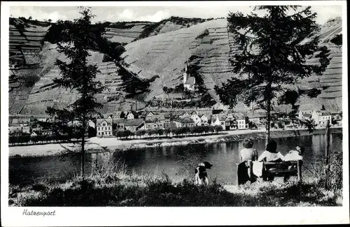 Ak Hatzenport in Rheinland Pfalz, Flusspartie, Ortschaft, Landschaft