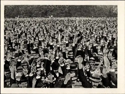 Sammelbild Geschichte der deutschen Arbeiterbewegung Teil II Bild 64,Versammlung Treptower Park 1911