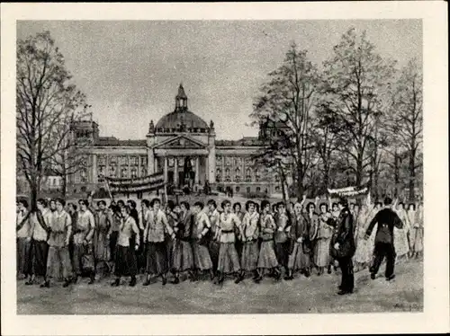 Sammelbild Geschichte der deutschen Arbeiterbewegung Teil II Bild 78, Frauendemonstration Berlin