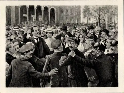 Sammelbild Geschichte der deutschen Arbeiterbewegung Teil II Bild 86, Karl Liebknecht, Berlin 1916