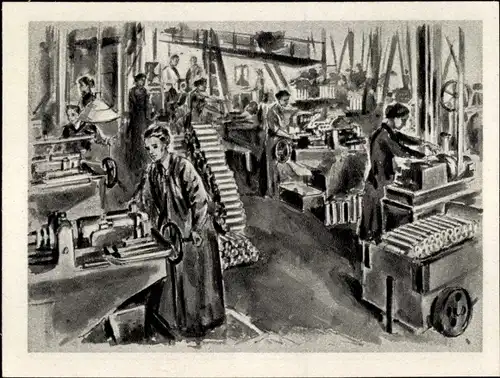 Sammelbild Geschichte der deutschen Arbeiterbewegung Teil II Bild 79, Frauenarbeit, I WK