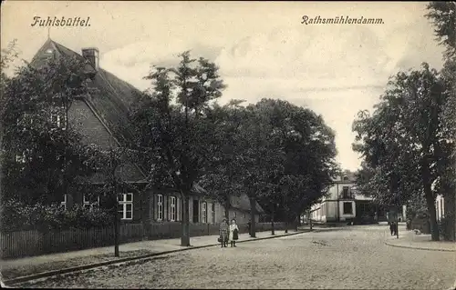 Ak Hamburg Nord Fuhlsbüttel, Rathsmühlendamm