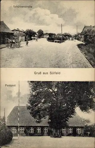 Ak Sülfeld in Holstein, Schützenstraße, Pastorat