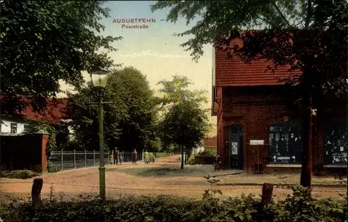 Ak Augustfehn Apen in Oldenburg Ammerland, Poststraße