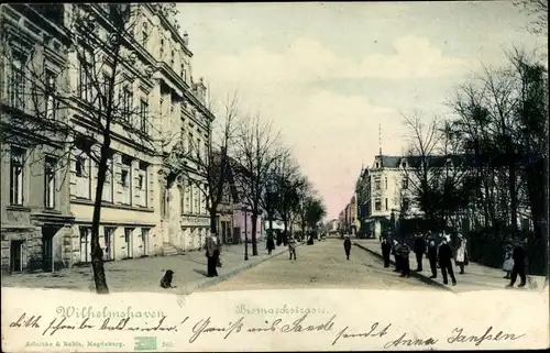 Ak Wilhelmshaven in Niedersachsen, Bismarckstraße