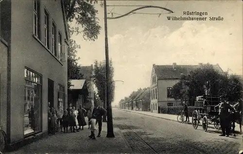 Ak Rüstringen Wilhelmshaven in Niedersachsen, Wilhelmshavener Straße