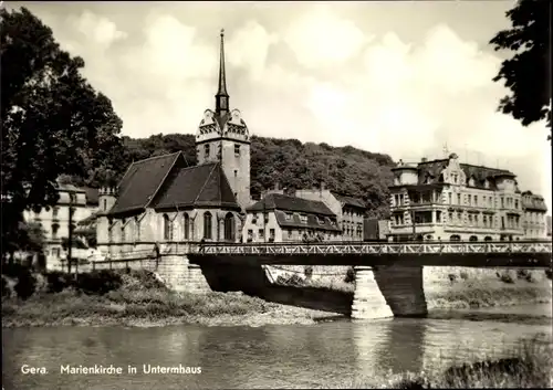 Ak Untermhaus Gera in Thüringen, Marienkirche