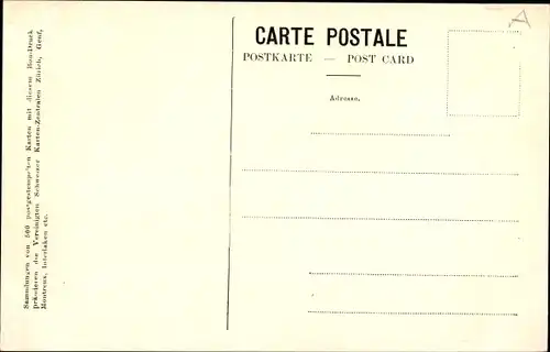 Postkarte Genf Genf Schweiz, Ariana Museum und Mont Blanc