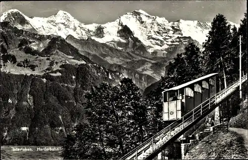 Ak Interlaken Kanton Bern Schweiz, Harderbahn