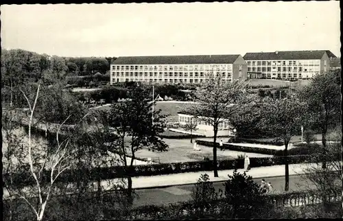 Ak Itzehoe, Kreisberufsschule, Pavillon am Planschbecken