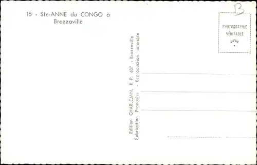 Ak Brazzaville Französisch Kongo, Ste Anne