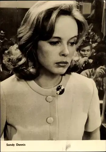 Ak Schauspieler Sandy Dennis, Portrait