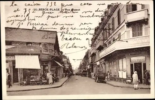 Ak Berck Plage Pas de Calais, Rue Carnot