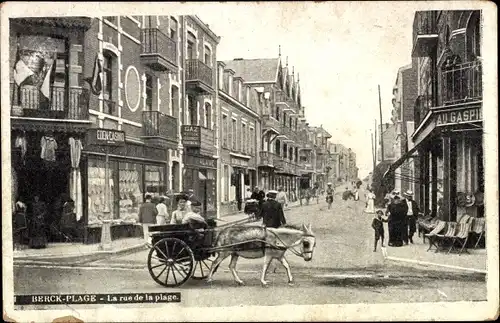 Ak Berck Plage Pas de Calais, Die Strandstraße