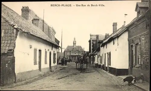 Ak Berck Plage Pas de Calais, Eine Straße in Berck Ville